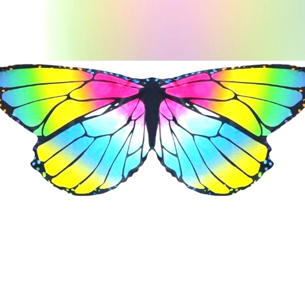 Colorful Kids Monarch Butterfly Wings Costume, Halloween Fairy Cosplay